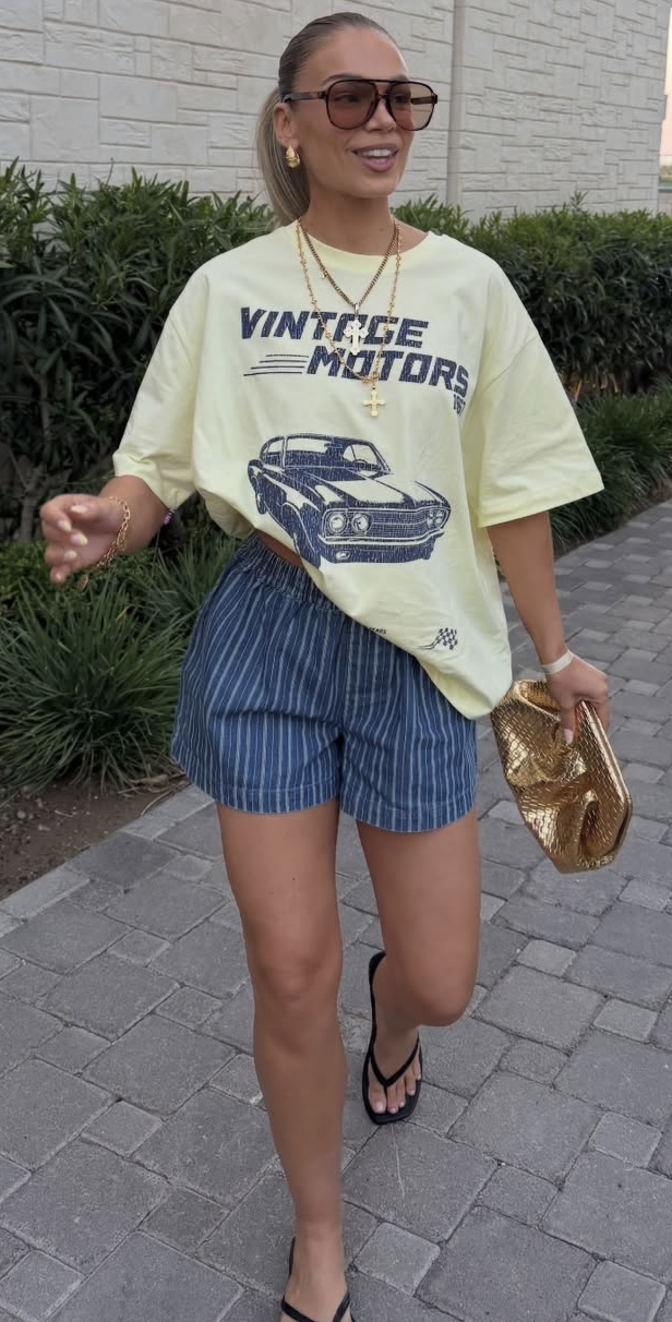Vintage Motor Car Graphic T-shirt, S …