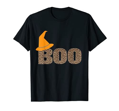 Leopard Boo Witch Hat T-Shirt – Cu …