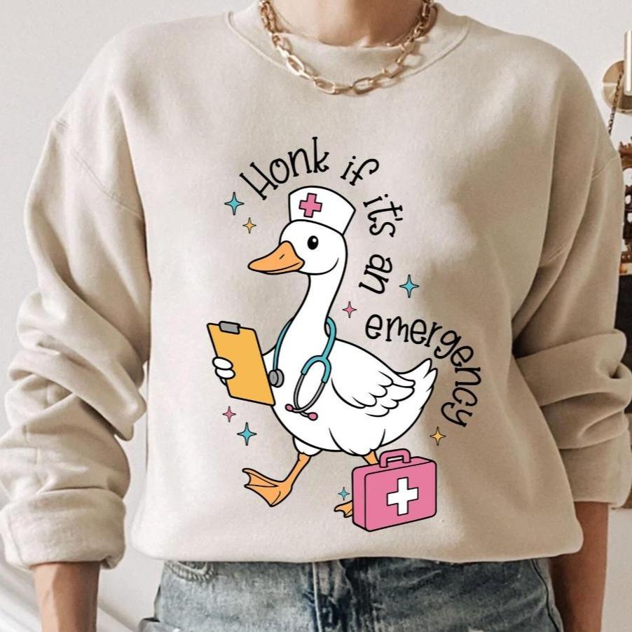 Funny Silly Goose Nurse Sweatshirt T &hellip;