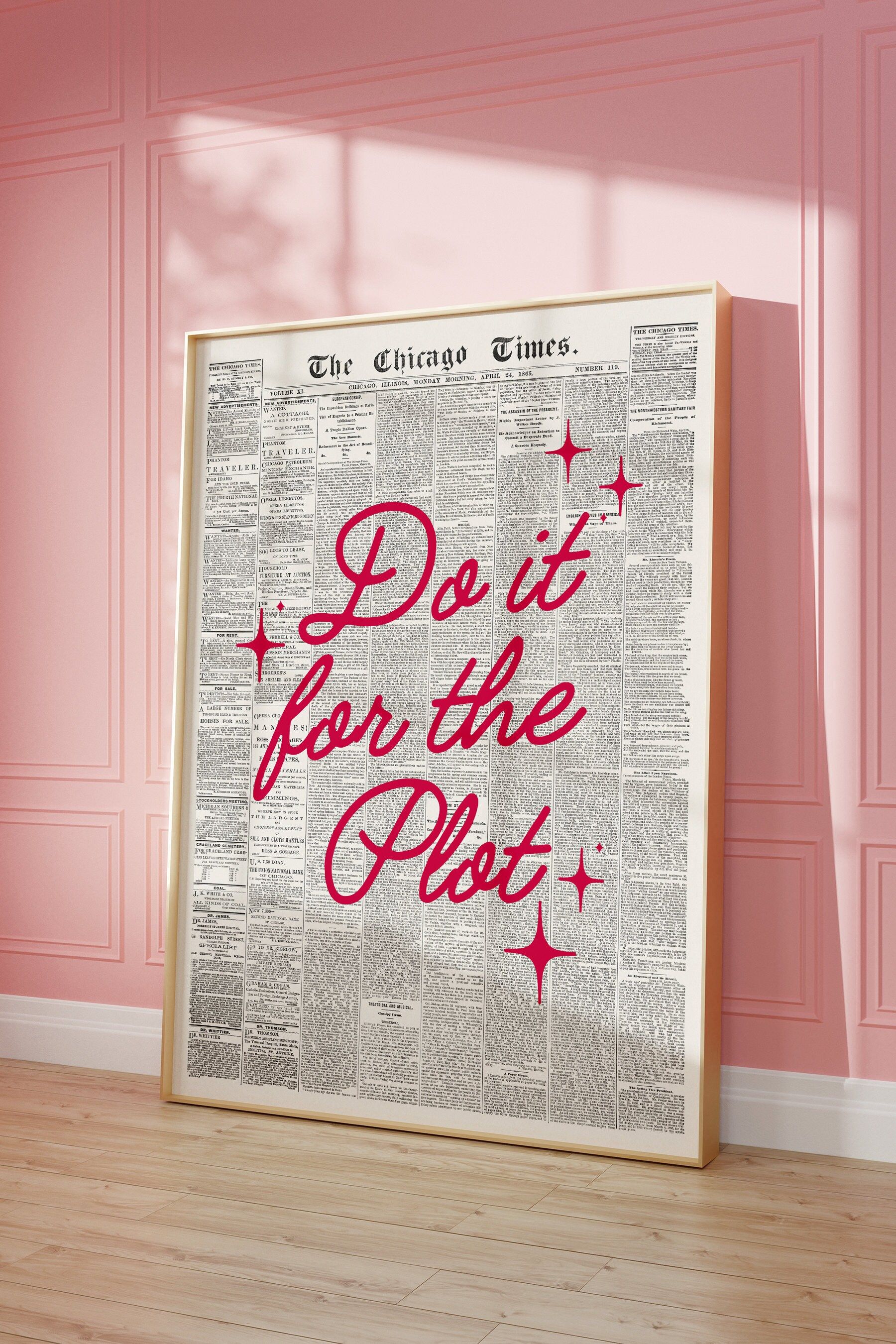 Do It for the Plot Retro Newspaper P …