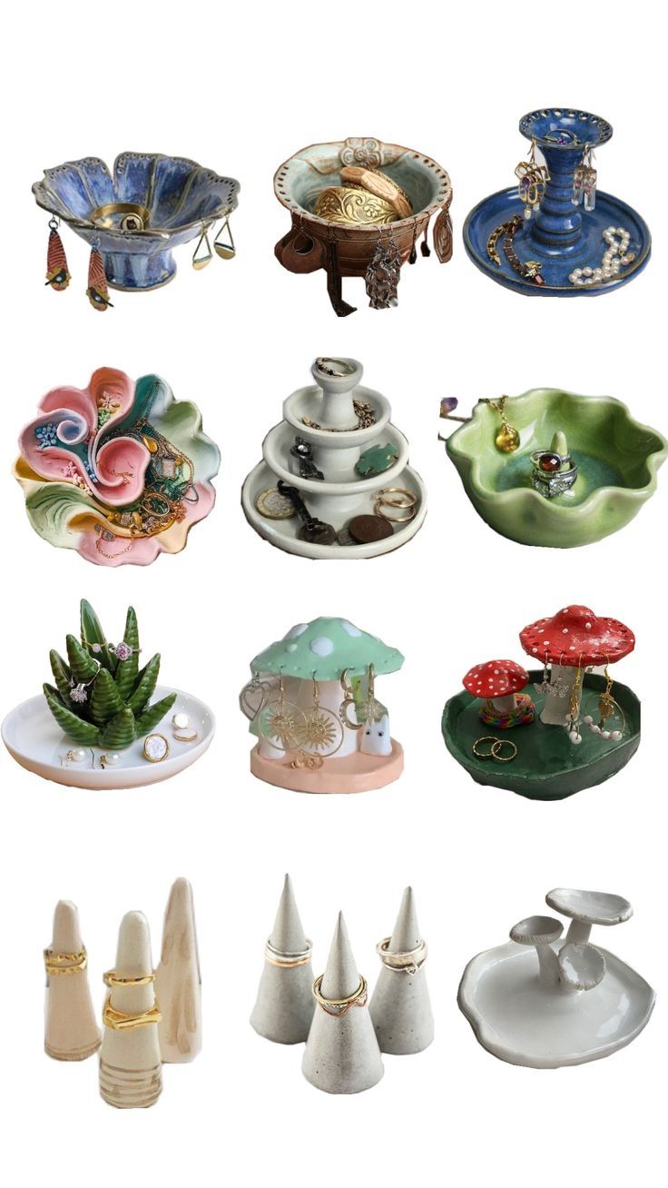 Ceramic Pottery Jewelry Holder, Clay …