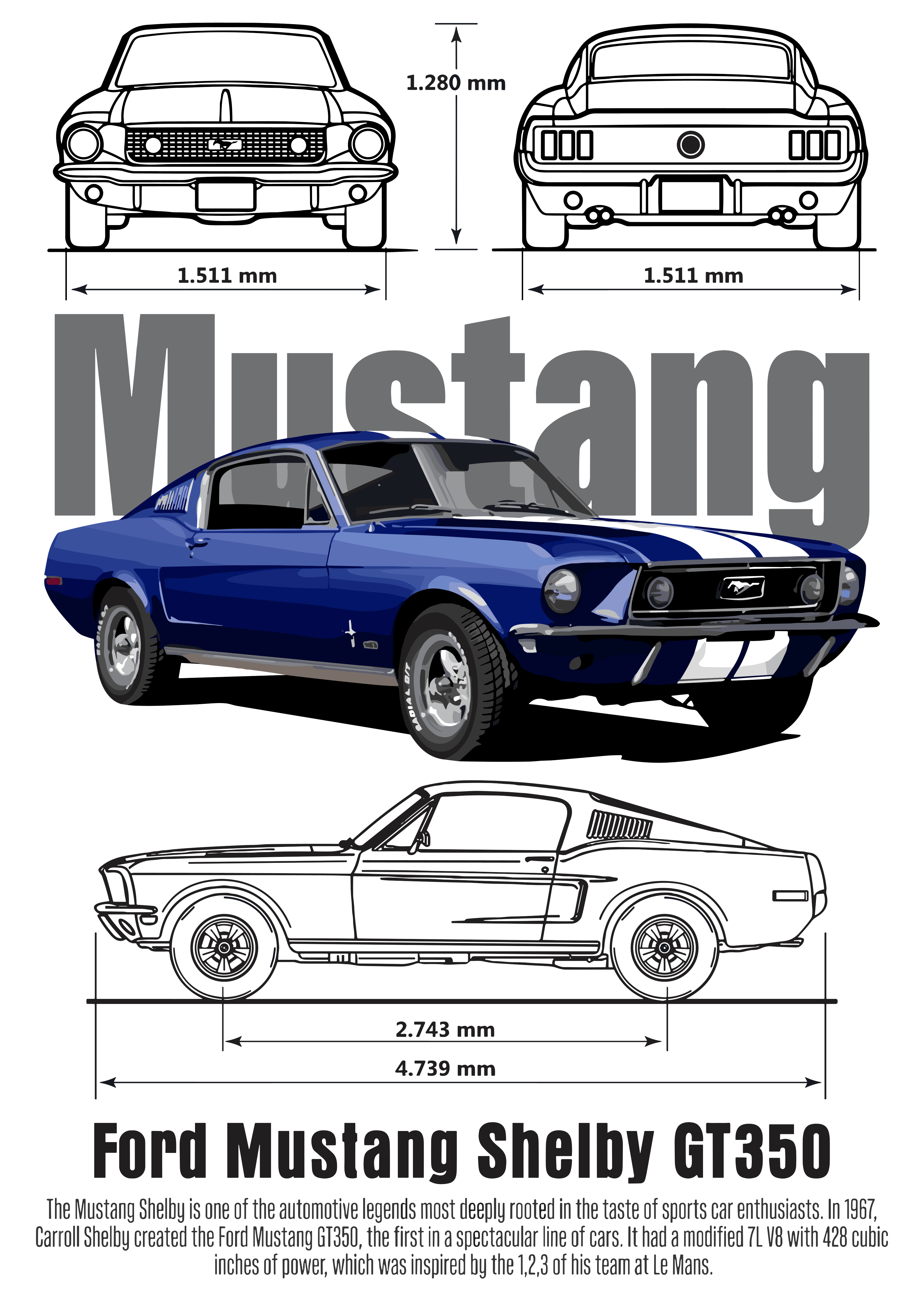 Gt350 Poster, Mustang Shelby Gt350,  &hellip;