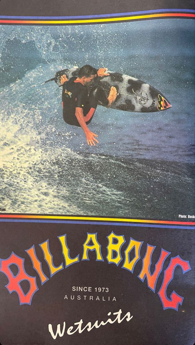 Vintage Surfing Poster, Ocean Wave W …