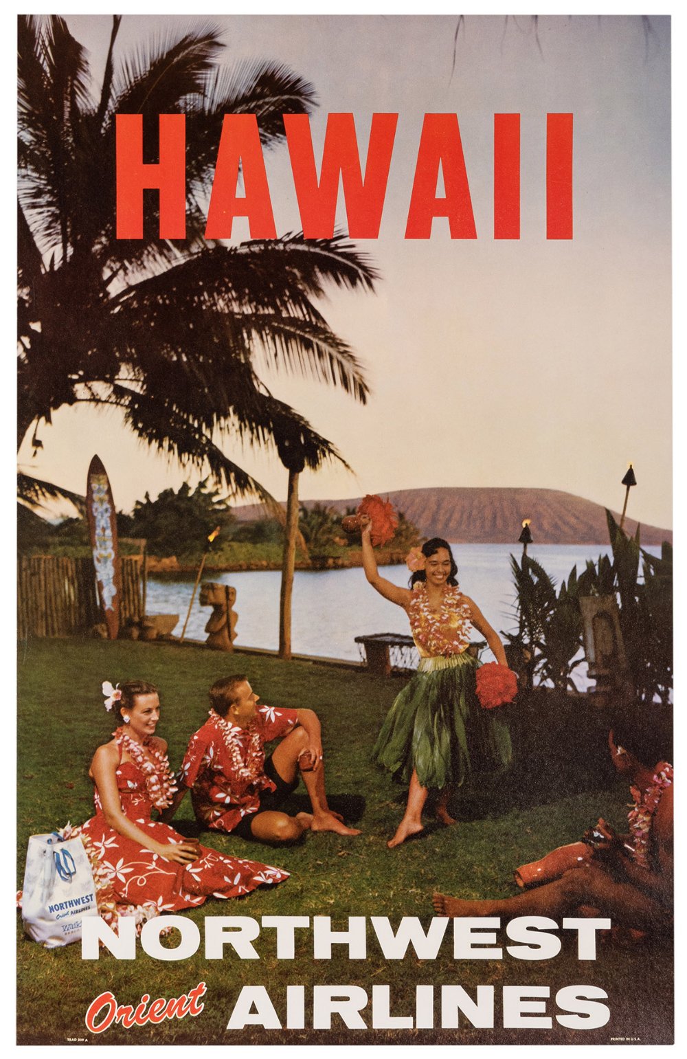 Vintage Hawaii Travel Poster, Retro …