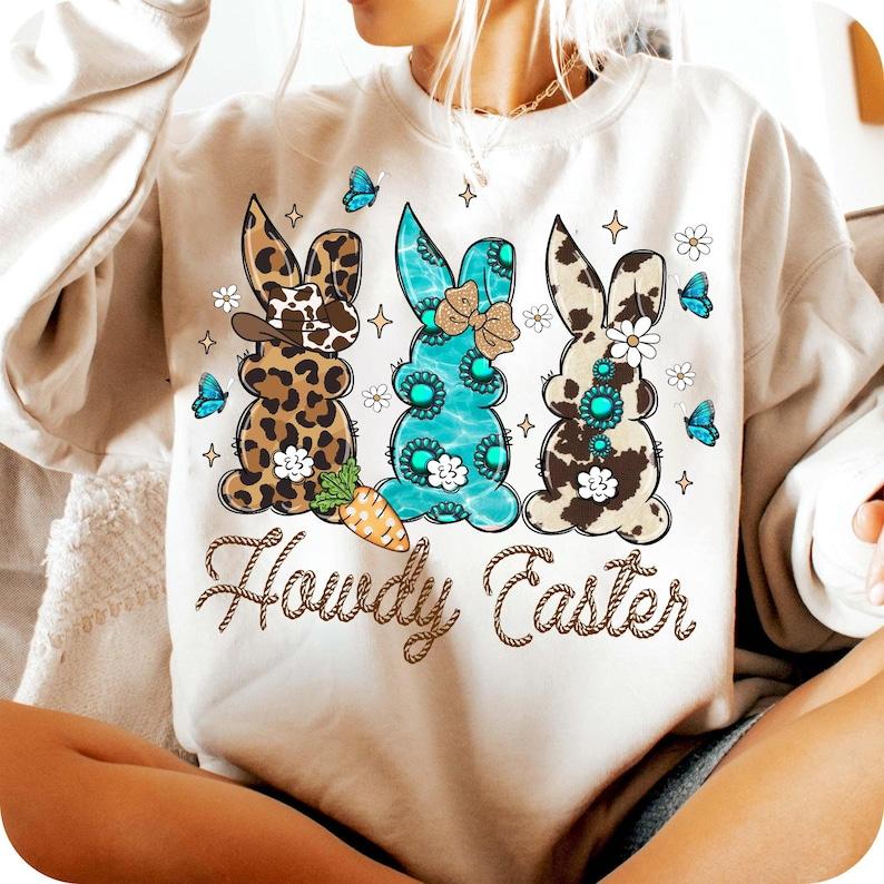 Howdy Easter Bunny Sweatshirt T-Shir &hellip;