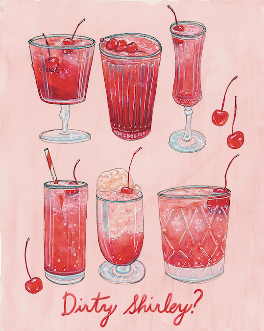 Dirty Shirley? Art Print, Retro Aest …