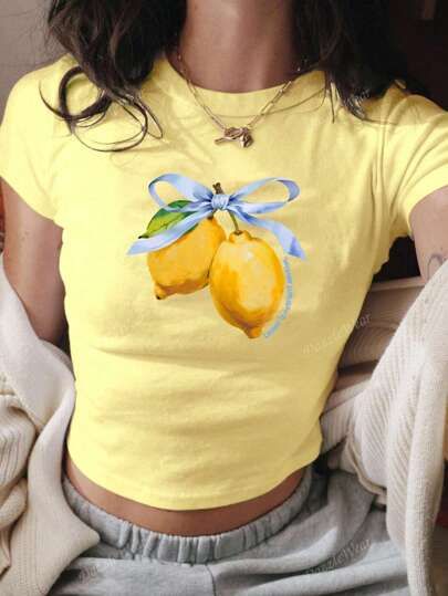 Women’s Summer Letter Fruit Pr &hellip;