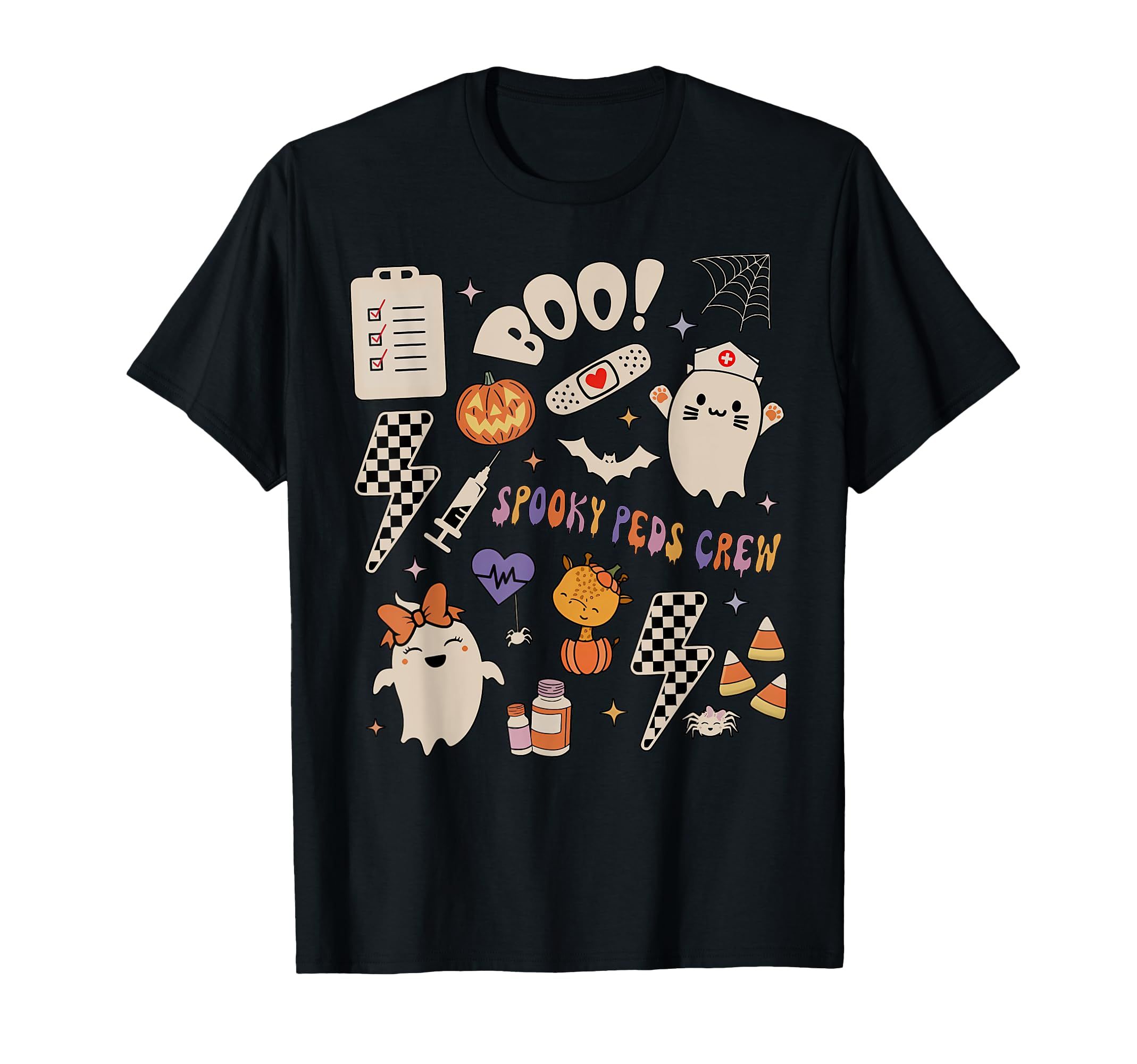 Boo Spooky Pediatric Nurse Ghost T-S &hellip;