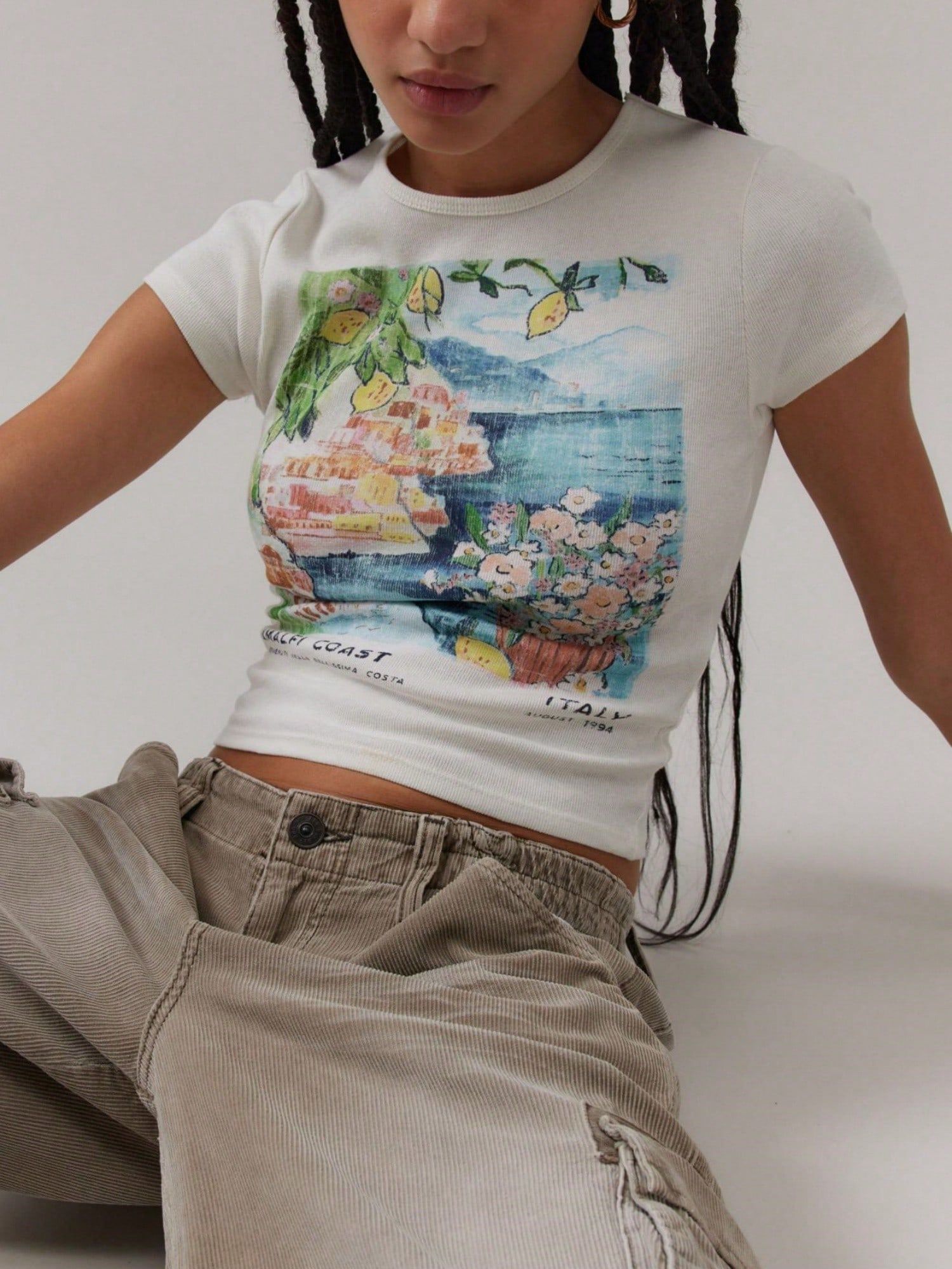 Womens Y2k Graphic Baby Tees Slim Fi &hellip;