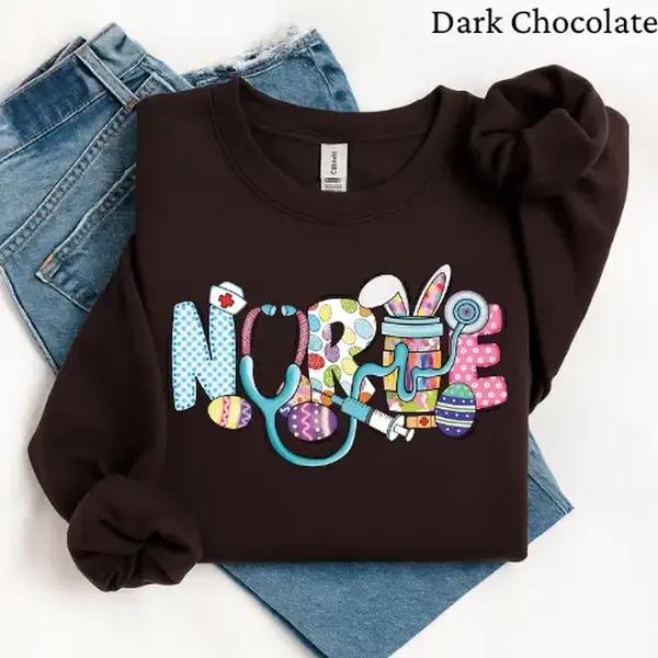 Easter Nurse Sweatshirt T-Shirt, Bun &hellip;