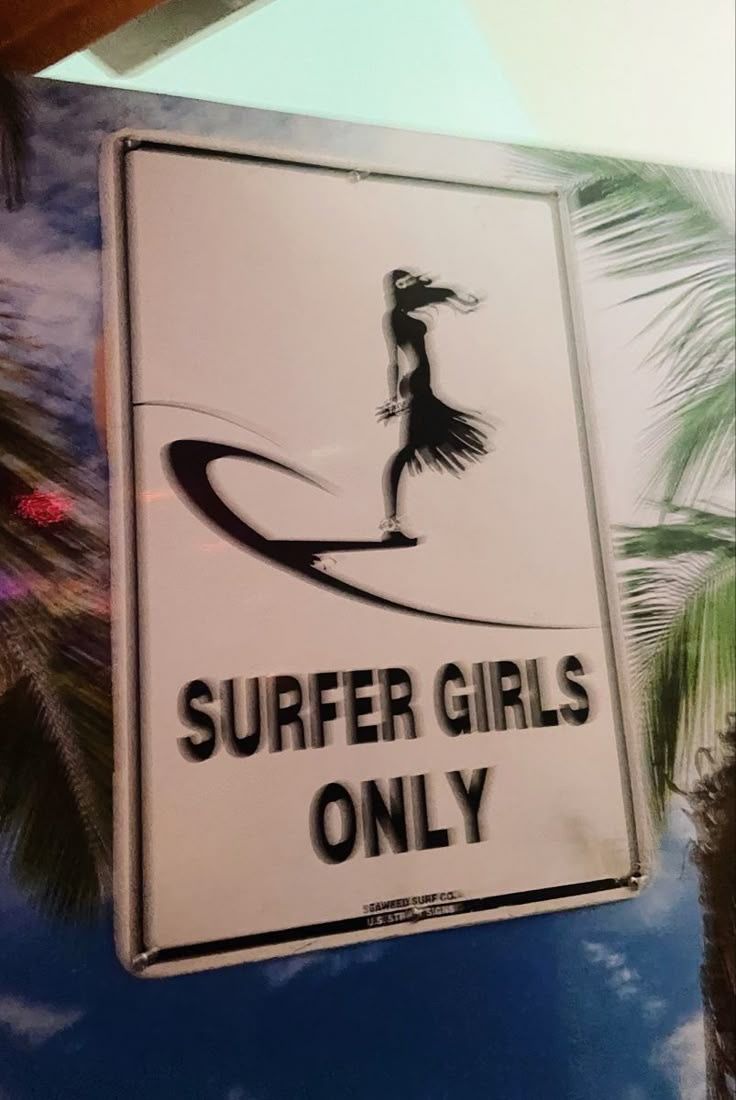 Surfer Girls Only Poster, Funny Surf …