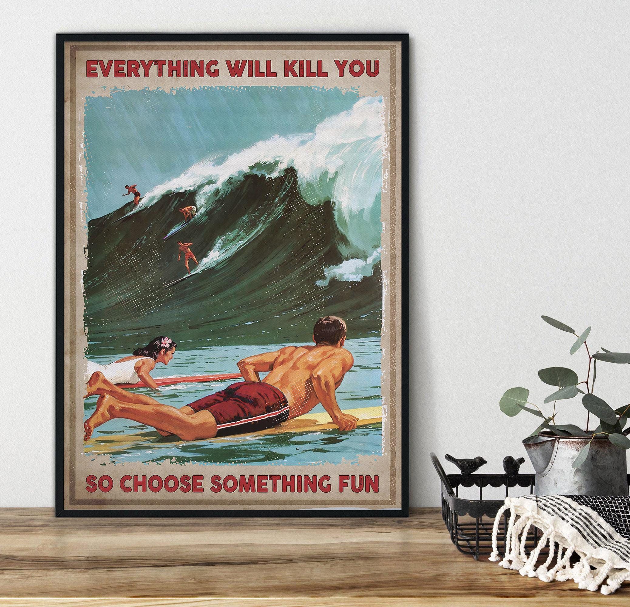 Decor, Sport Gift Poster, Ocean Wave …