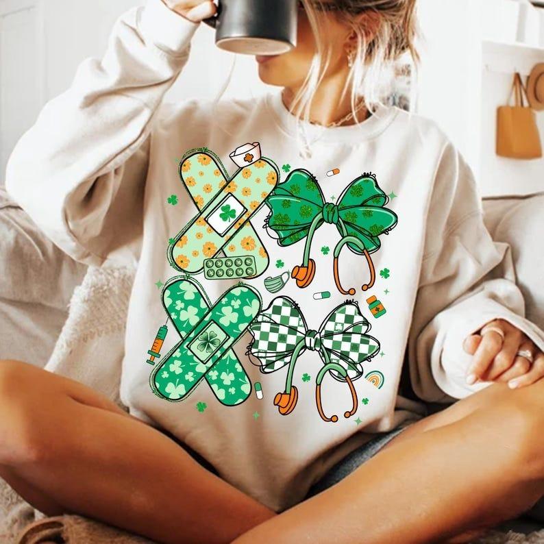 Patricks Day Nurse XOXO Coquette Bow &hellip;