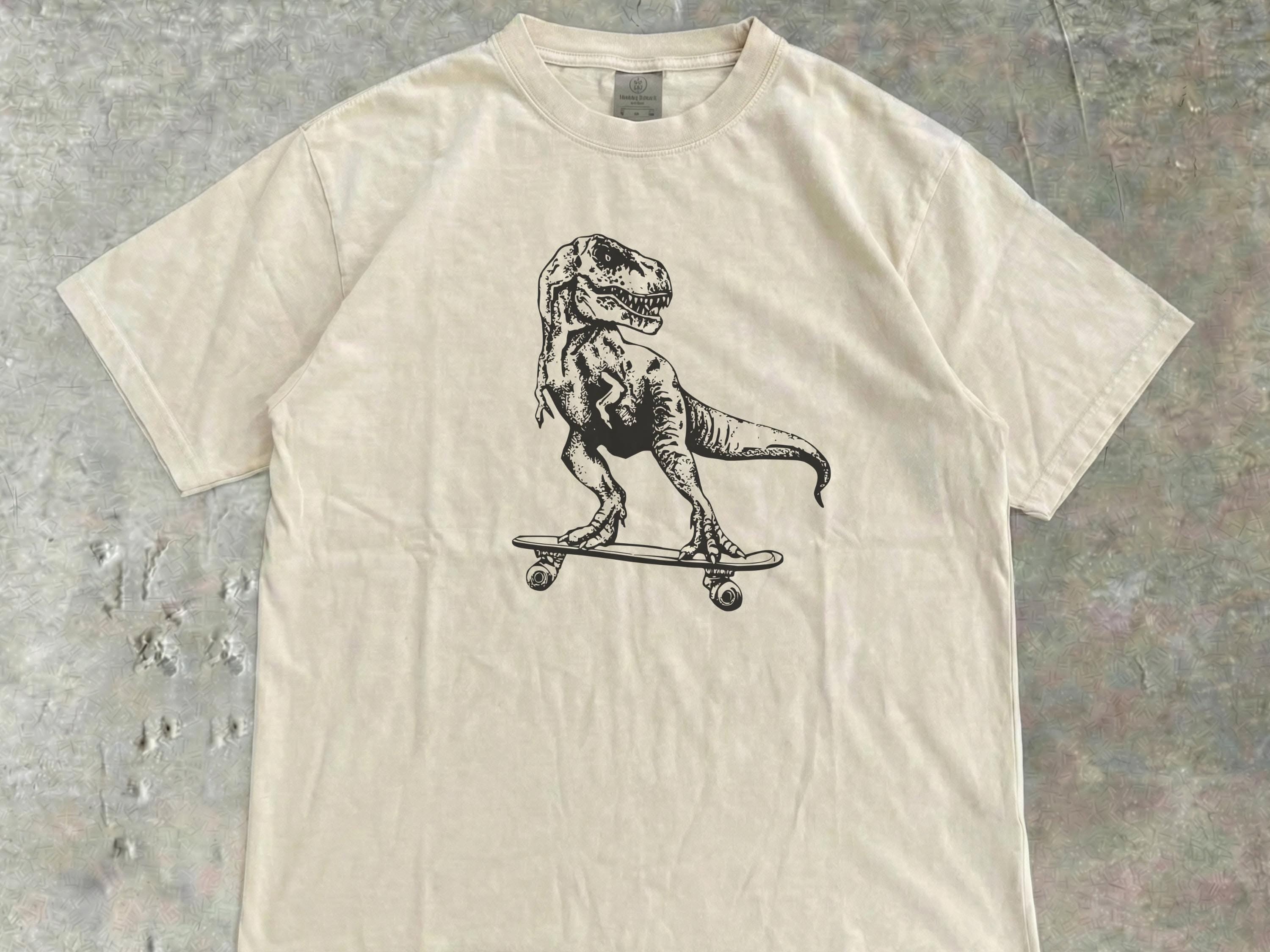 Skateboarding Dinosaur T-Shirt Funny &hellip;