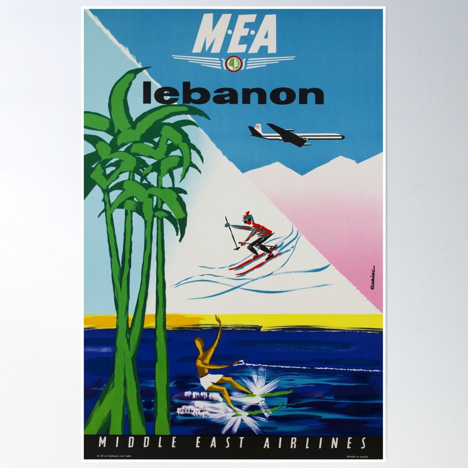 Vintage Lebanon Travel Poster, Retro …