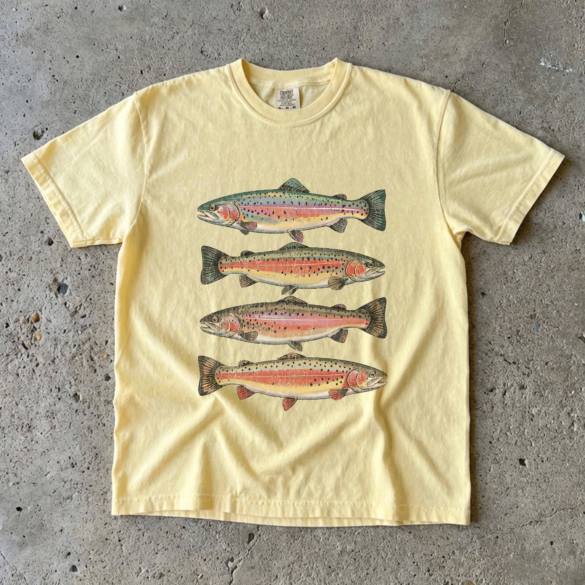 Rainbow Trout Heavy Cotton Tee: Comf &hellip;