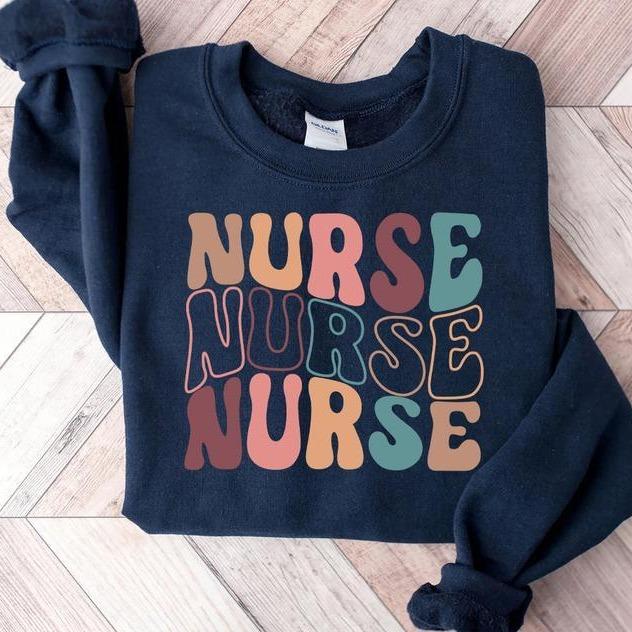Groovy Nurse Sweatshirt, Retro Nurse &hellip;