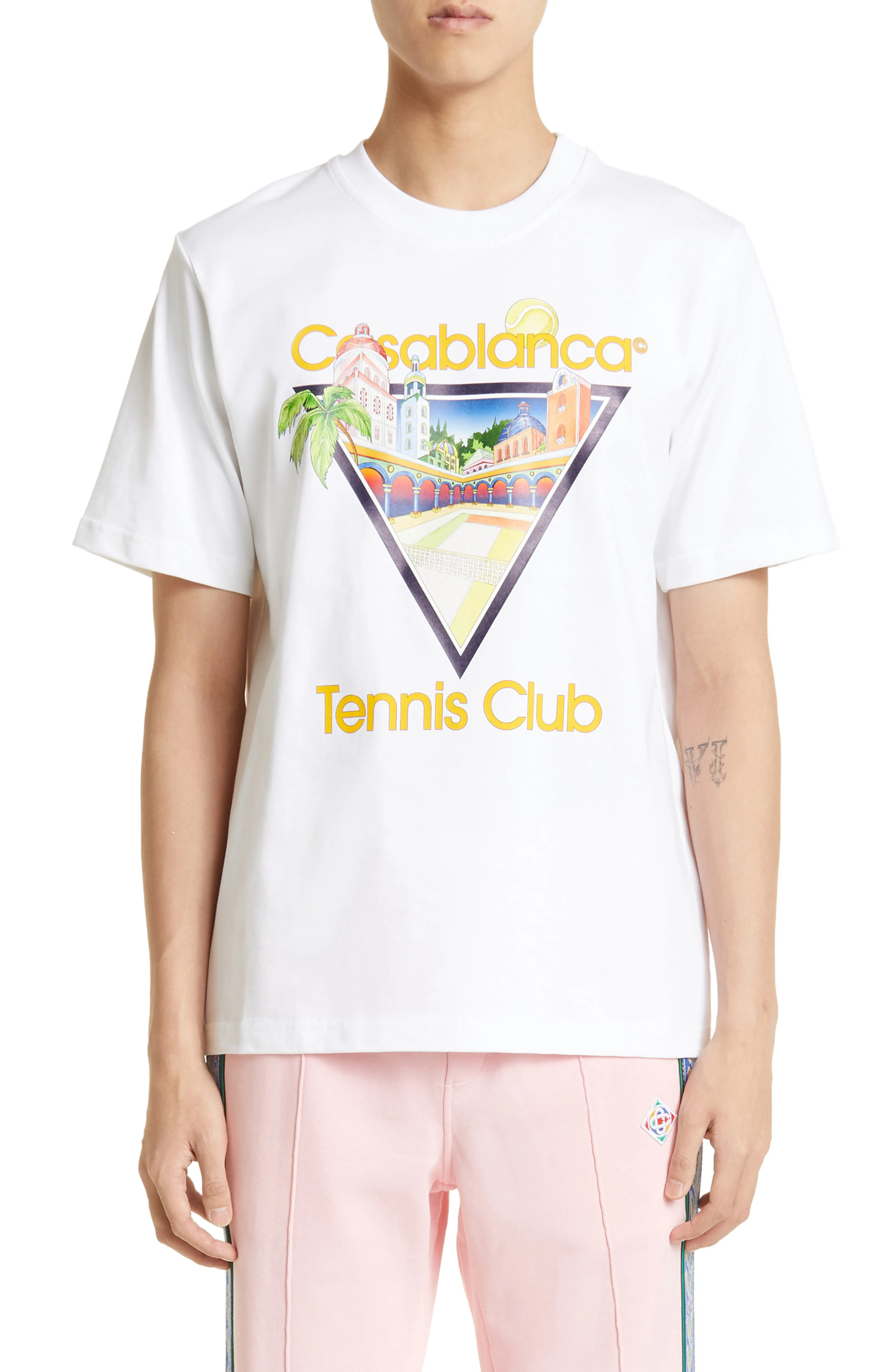 Tropical Tennis Club Palm Trees T-Sh …
