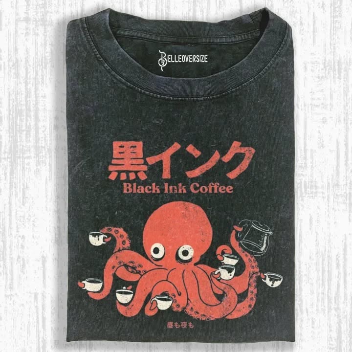Black Ink Coffee Octopus T-Shirt – &hellip;