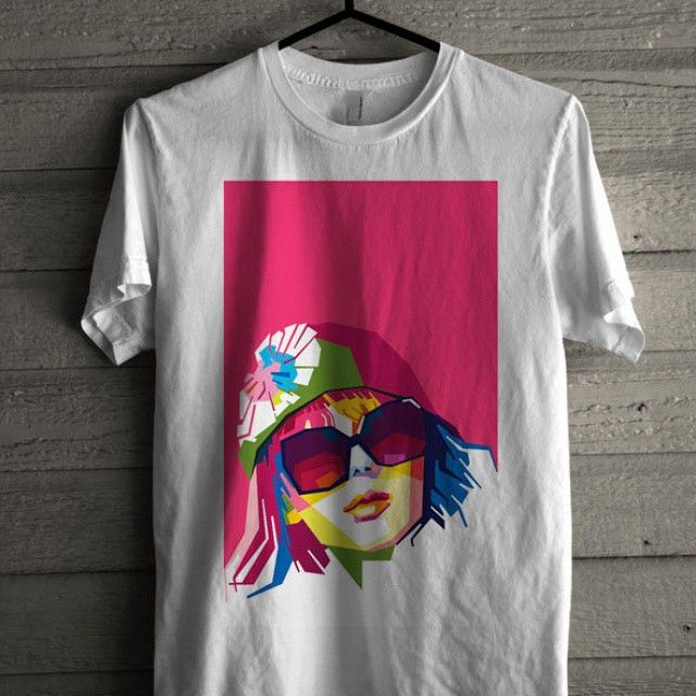 Colorful Sunglasses Woman Pop Art T- …