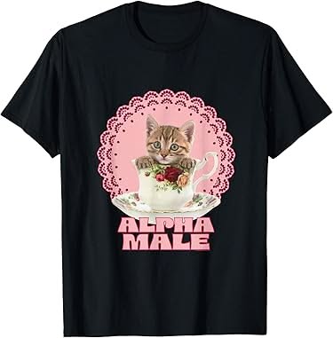Alpha Male Cat T-Shirt – Funny Flo …
