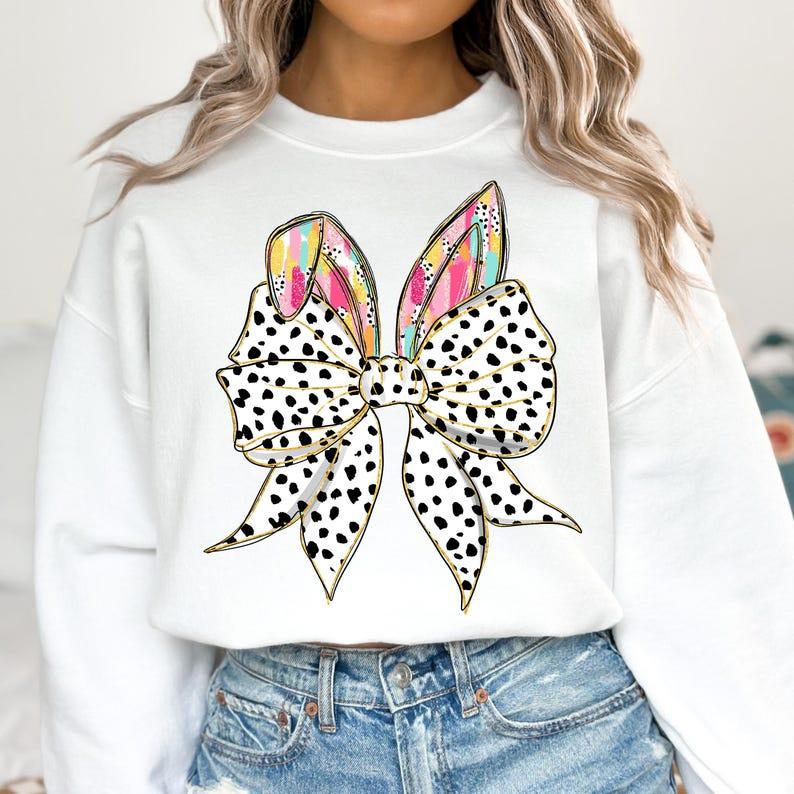 Cute Easter Bunny Coquette Bow Sweat &hellip;