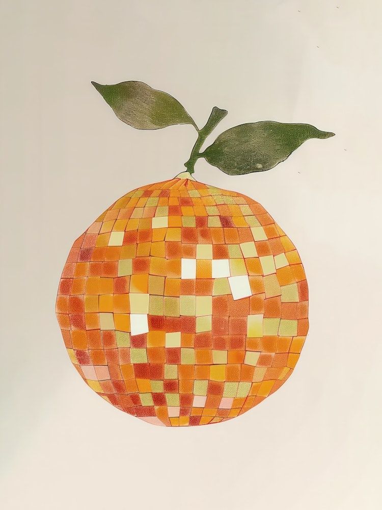 Disco Ball Orange Disco Poster Trend …