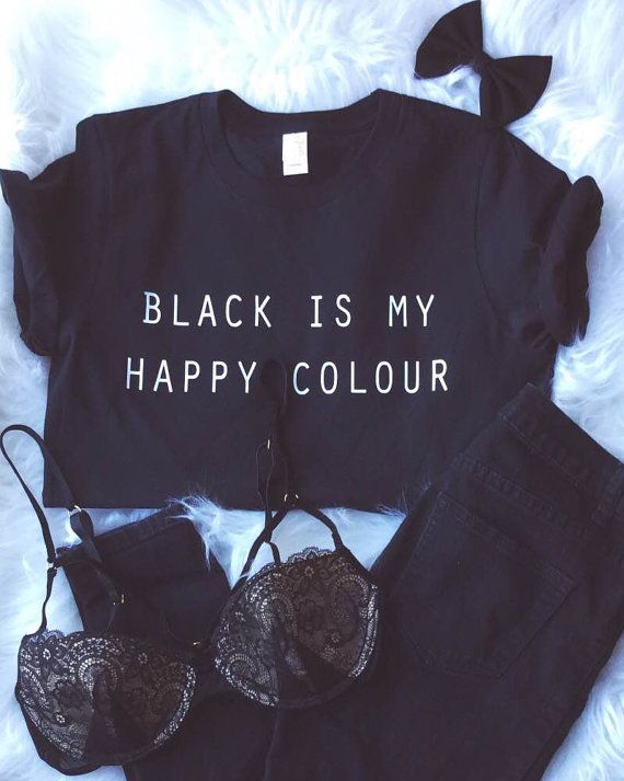 Black is My Happy Colour Tshirt Tumb …