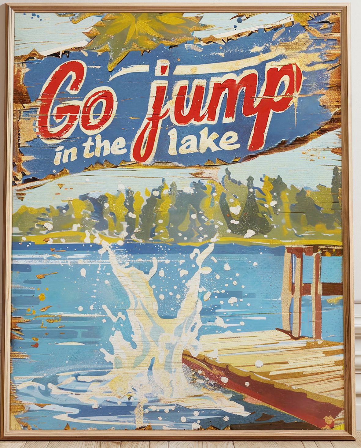 Go Jump in the Lake Poster, Vintage  &hellip;