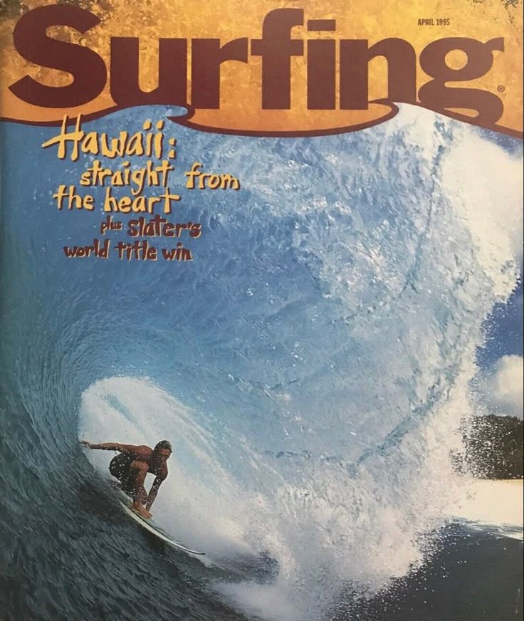 Vintage Hawaii Surfing Poster, Retro …