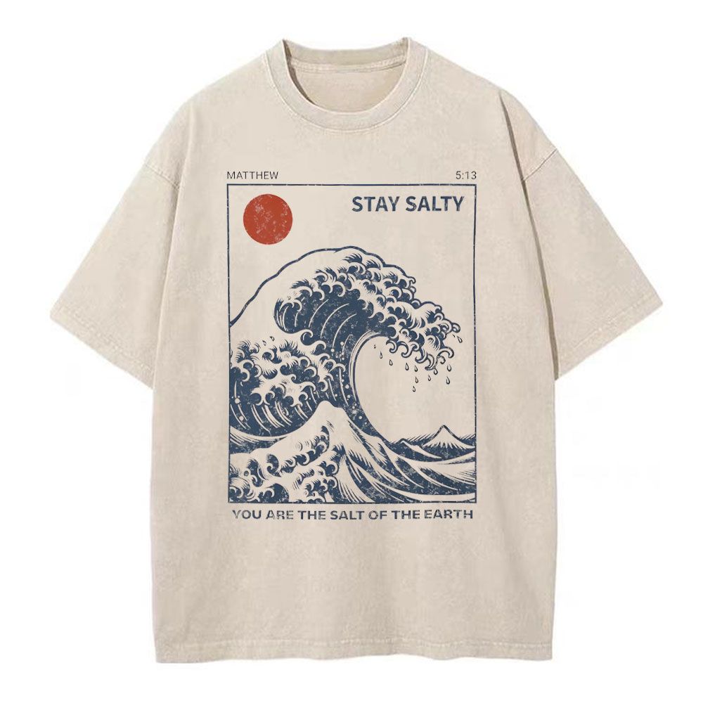 Stay Salty Ocean Wave T-Shirt – Vi &hellip;