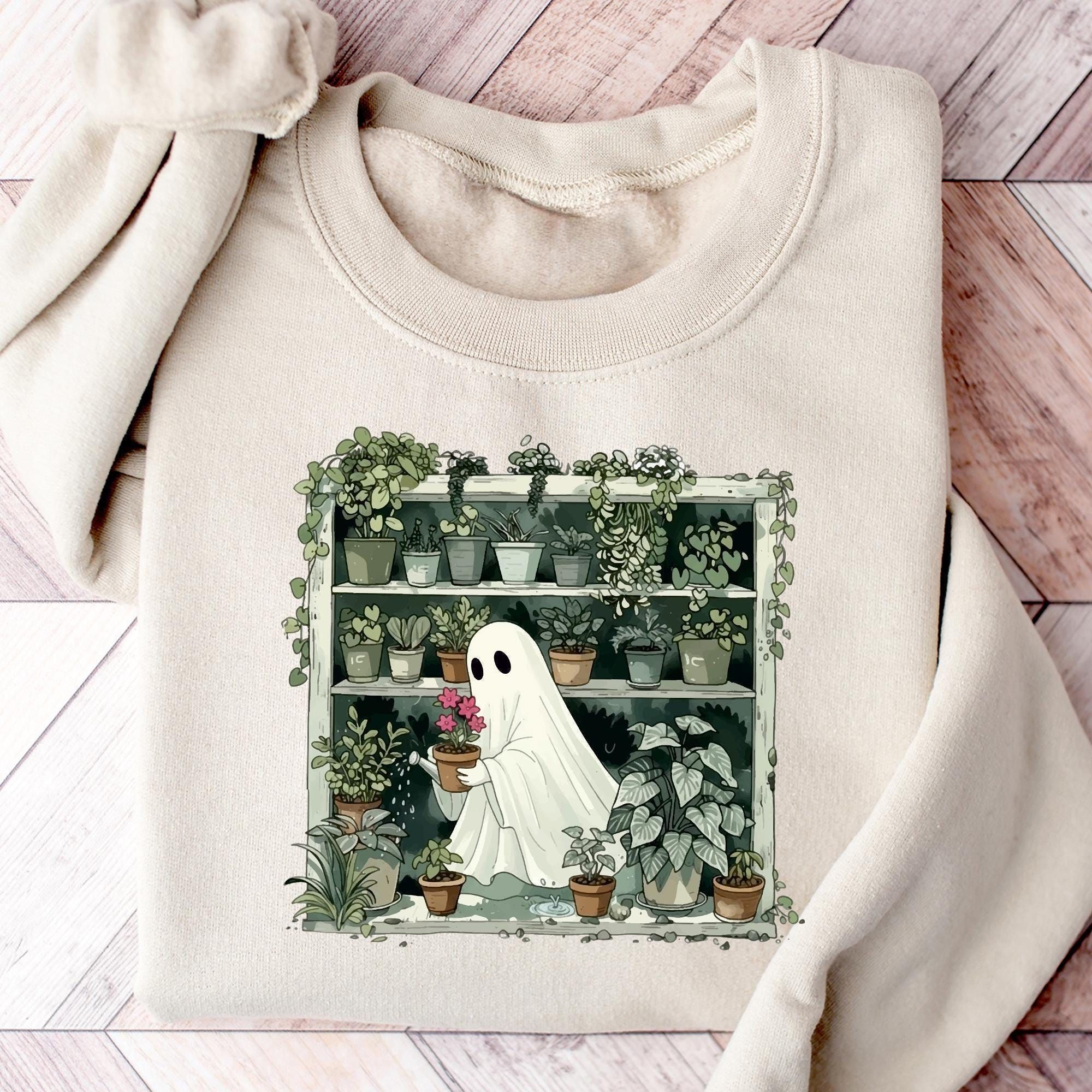 Funny Plant Ghost Sweatshirt, Hallow &hellip;