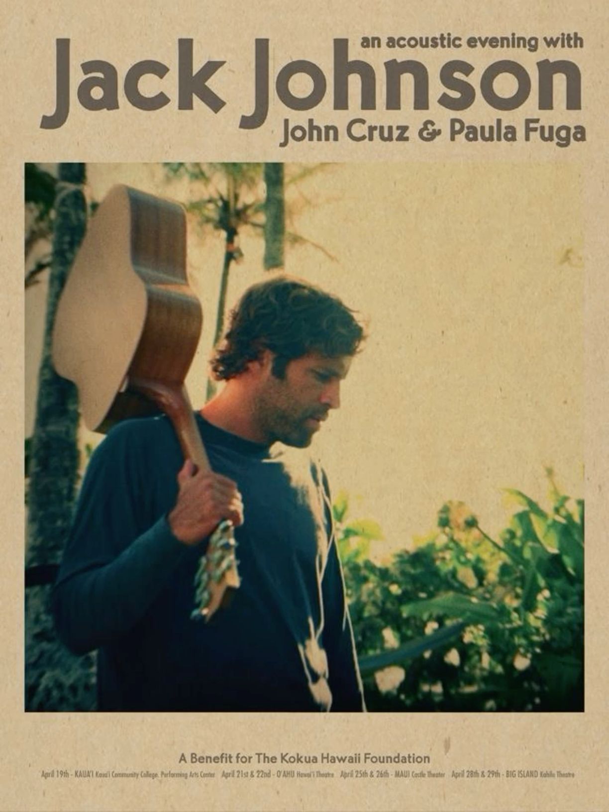 Vintage Acoustic Musician Poster, Re …