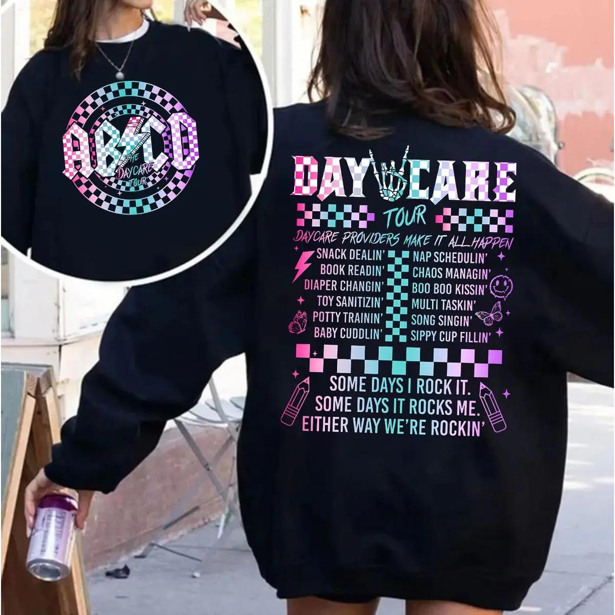 Retro Daycare Tour 2 Sided Sweatshir …