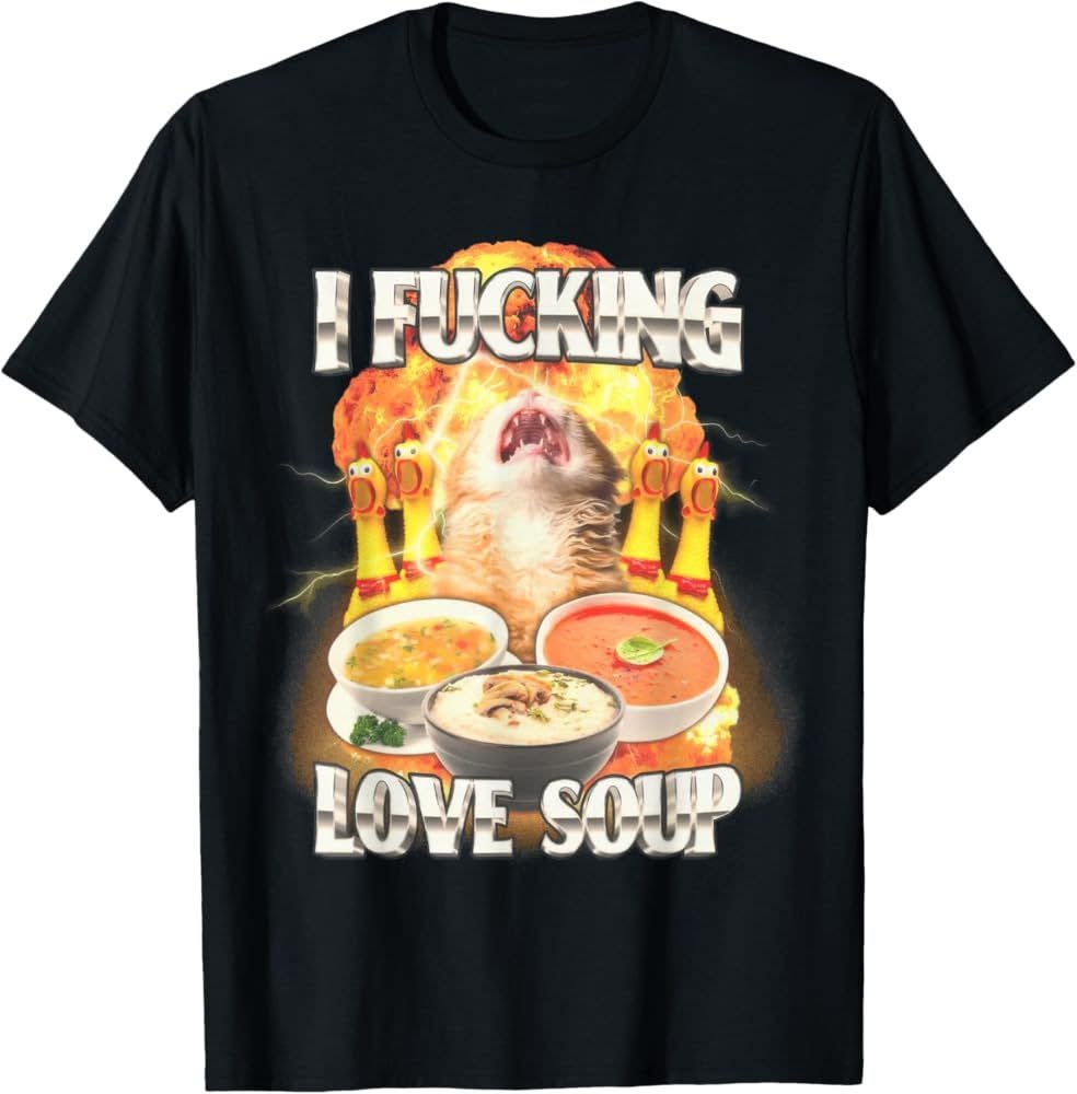 I Love Soup Cat T-Shirt – Funny Fo &hellip;