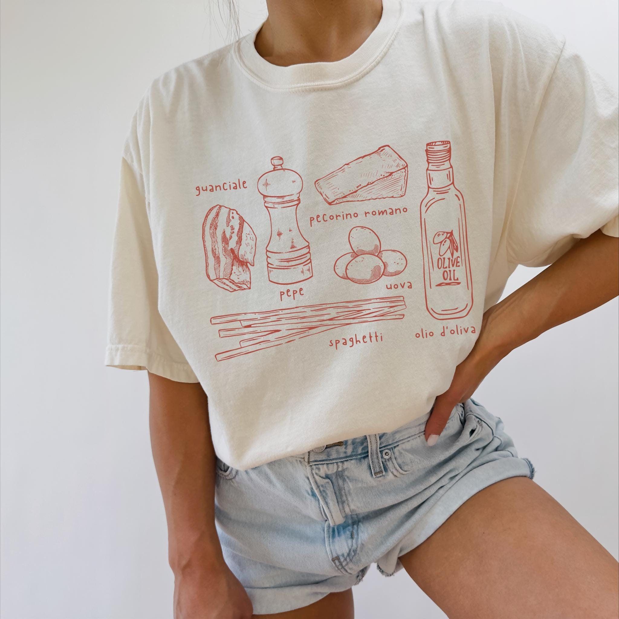 Carbonara Pasta Shirt Roma Italian P …