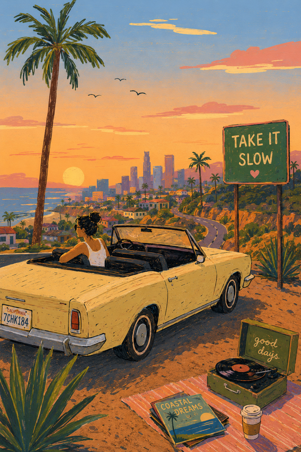 Take It Slow Poster, Coastal Road Tr …