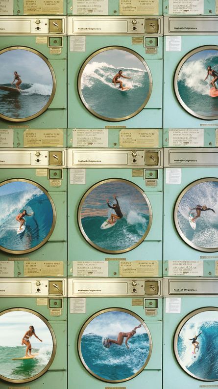 Retro Surfer Group Poster, Ocean Wav …
