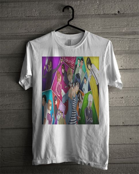 Colorful Manga Character Collage T-S &hellip;