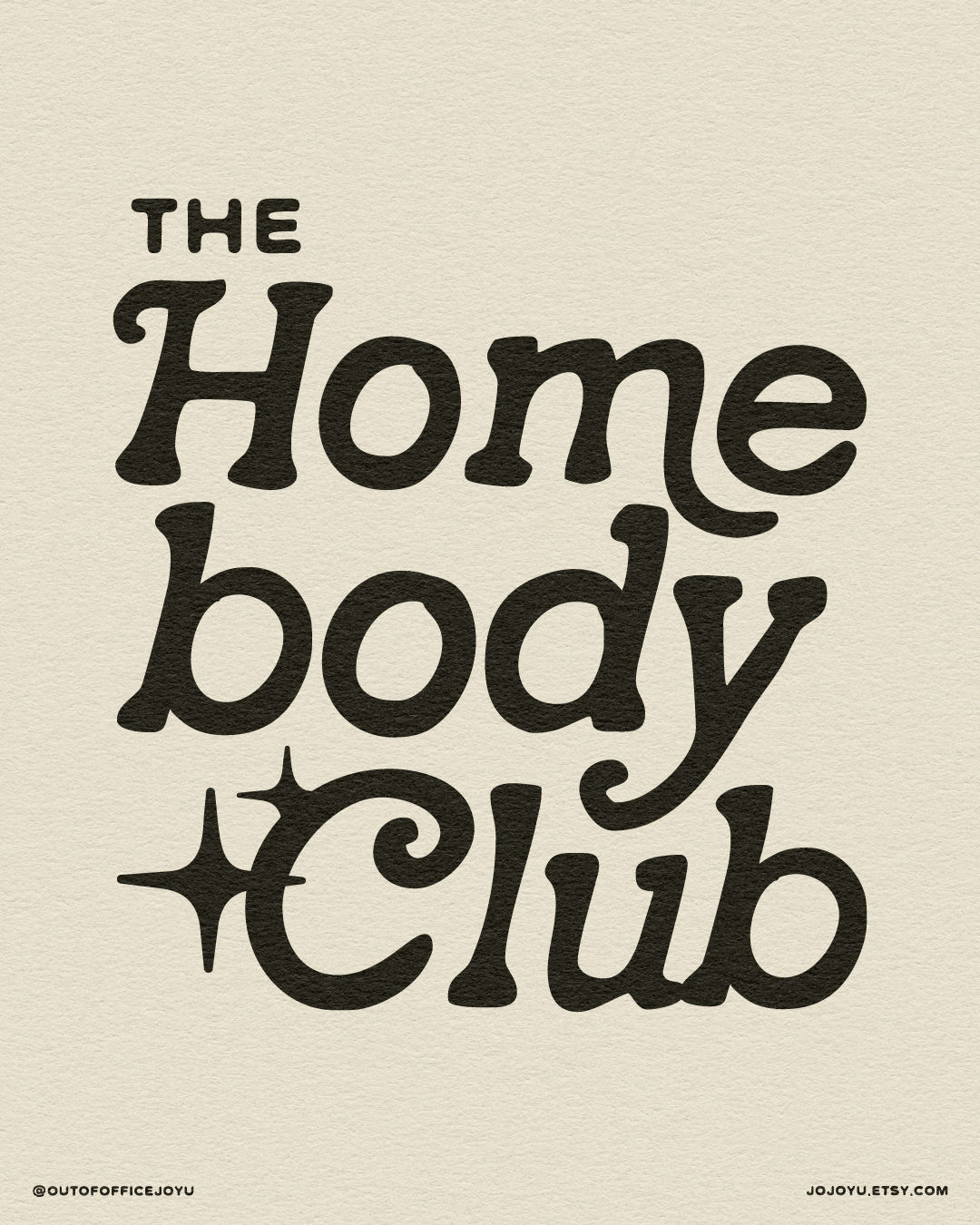 Homebody Club Poster, Retro Aestheti …