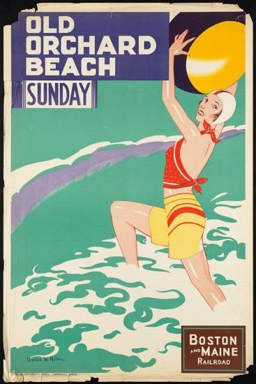 Vintage Coastal Travel Poster, Retro …