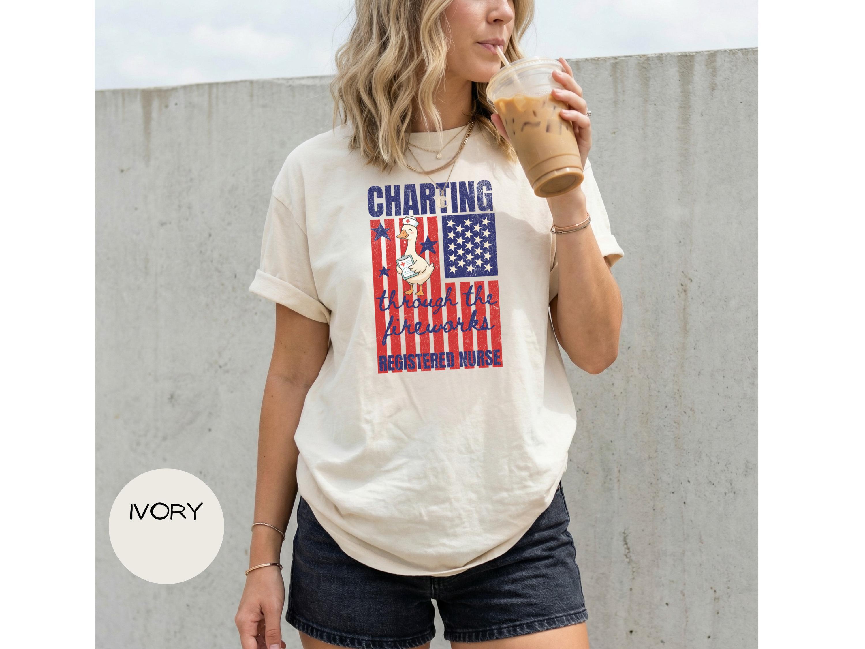 Comfort Colors 4th of July Nurse Shi …