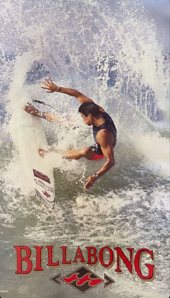 Vintage Surfing Poster, Ocean Wave W &hellip;