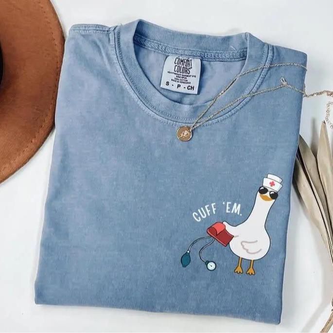 Comfort Colors Funny Goose Nurse Shi …