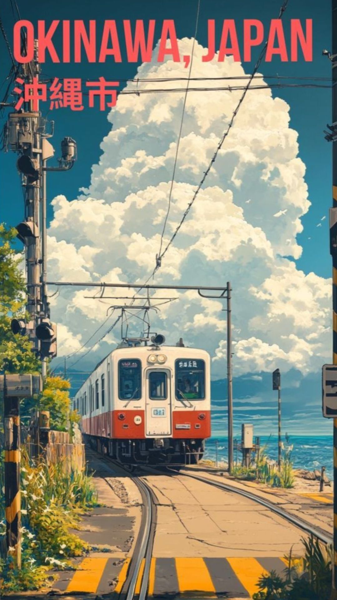 Okinawa Japan Train Poster, Vintage …