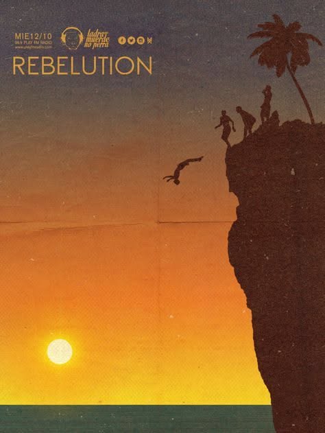 Rebellion Cliff Diving Poster, Vinta …