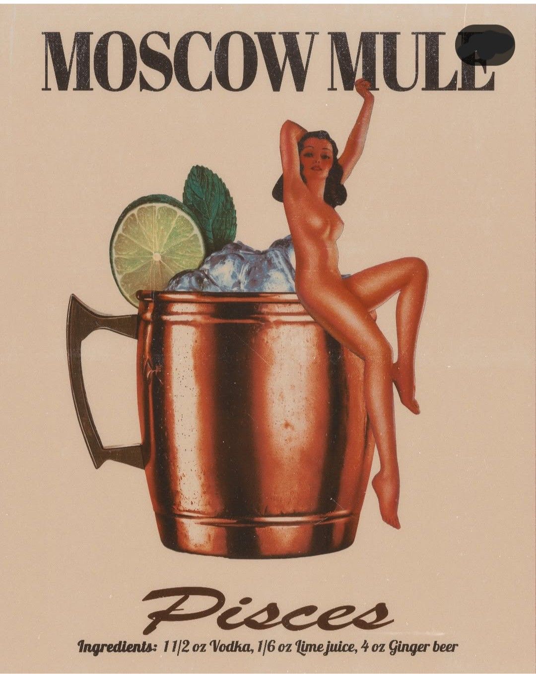 Moscow Mule Pisces Poster, Vintage Z …