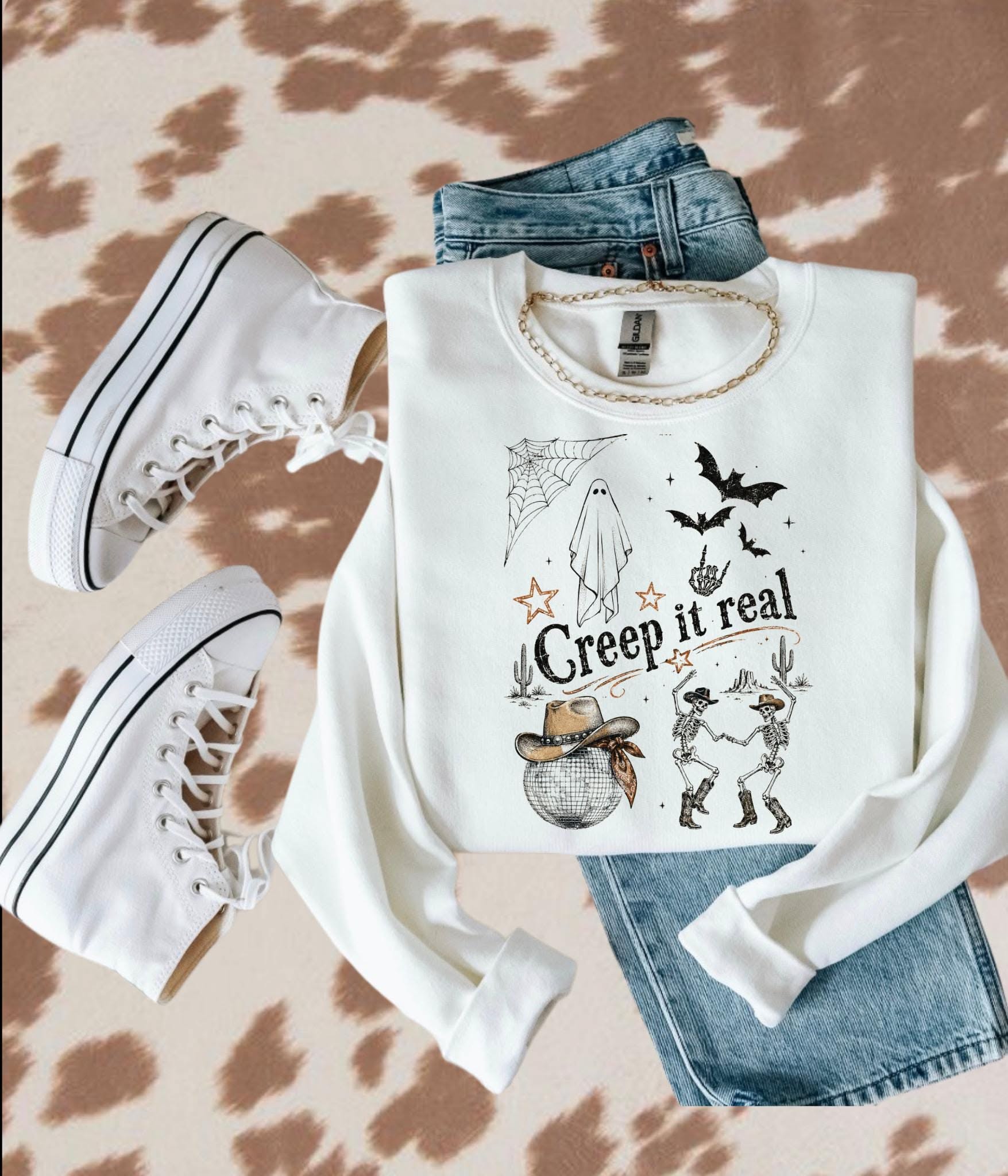 Creep It Real Halloween Sweatshirt: …