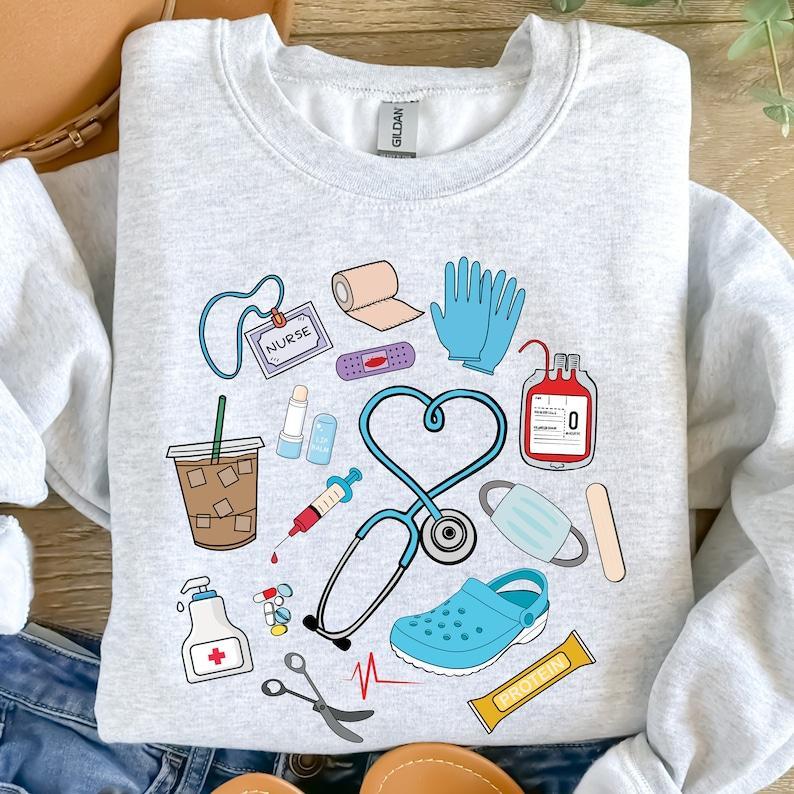 Nurse Emergency Kit Sweatshirt, Funn …