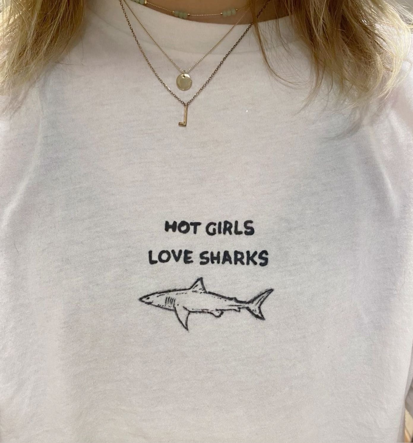 Hot Girls Love Sharks Shirt Ocean Gr …